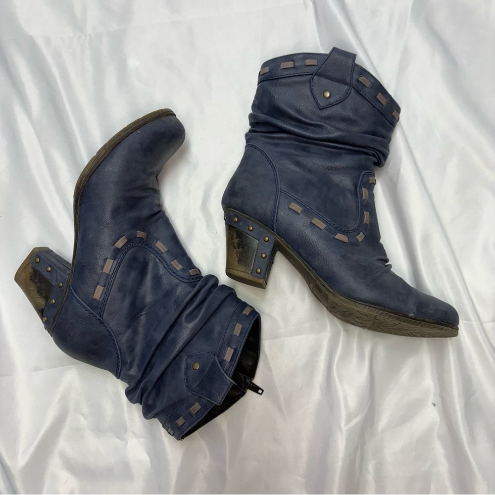 Rieker Navy Boots with Sherpa lined